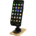Soporte para teléfono de sobremesa plegable de plástico reciclado con detalles de bambú Alfirk