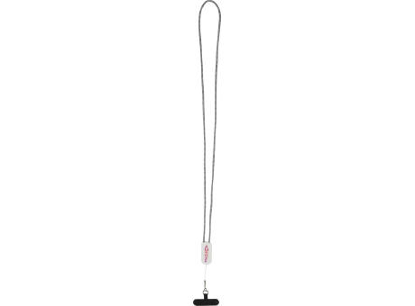 Lanyard de plástico reciclado para smartphone con cable integrado 5 en 1 de 27 W Anser