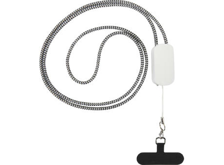 Lanyard de plástico reciclado para smartphone con cable integrado 5 en 1 de 27 W Anser