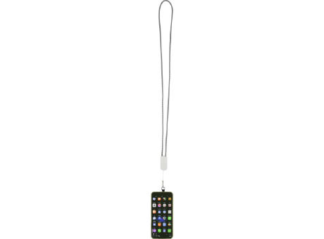 Lanyard de plástico reciclado para smartphone con cable integrado 5 en 1 de 27 W Anser