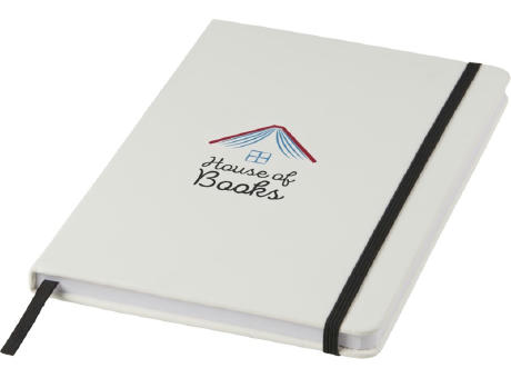 Libreta A5 blanca con cinta de color Spectrum