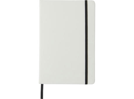 Libreta A5 blanca con cinta de color Spectrum