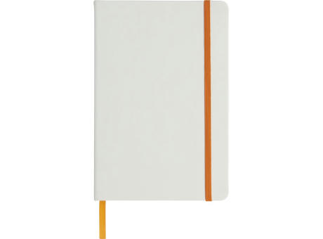 Libreta A5 blanca con cinta de color Spectrum