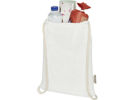 Bolsa con cordón de algodón reciclado GRS de 140 g/m² Oregon