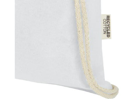 Bolsa con cordón de algodón reciclado GRS de 140 g/m² Oregon