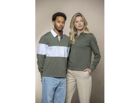 Sudadera tipo polo de rugby unisex Clyde 
