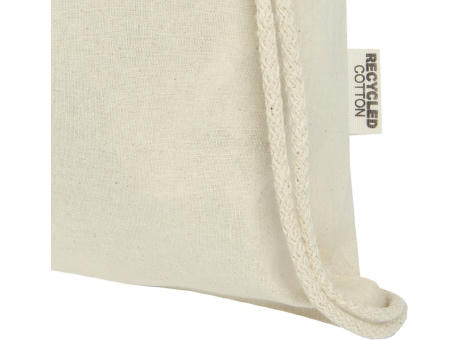 Bolsa con cordón de algodón reciclado GRS de 140 g/m² Oregon