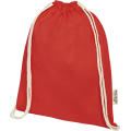 Bolsa con cordón de algodón reciclado GRS de 140 g/m² Oregon