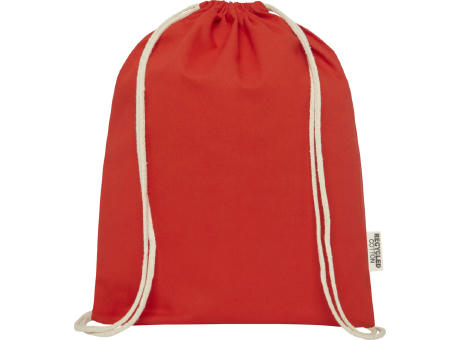 Bolsa con cordón de algodón reciclado GRS de 140 g/m² Oregon