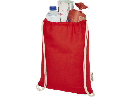 Bolsa con cordón de algodón reciclado GRS de 140 g/m² Oregon