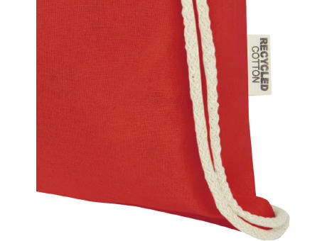 Bolsa con cordón de algodón reciclado GRS de 140 g/m² Oregon