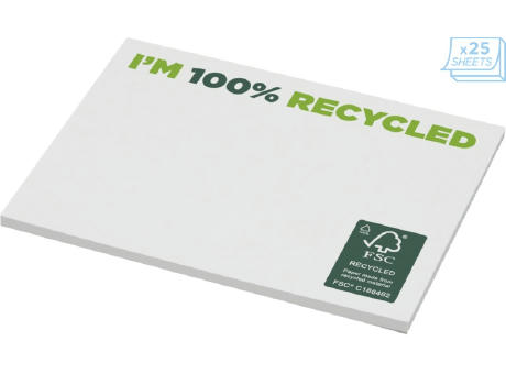 Bloc de notas adhesivas de papel reciclado de 100 x 75 mm Sticky-Mate® 