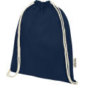 Bolsa con cordón de algodón reciclado GRS de 140 g/m² Oregon