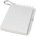 Set de libreta de tapa blanda y bolígrafo de exterior de material reciclado (tinta azul) Lig Mini
