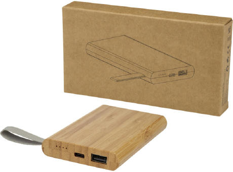 Batería externa de 5000 mAh de bambú Tulda