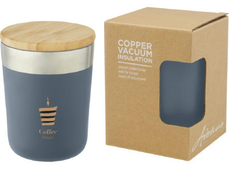 Vaso de 330 ml de acero inoxidable con aislamiento al vacío de cobre y tapa de bambú Lagan