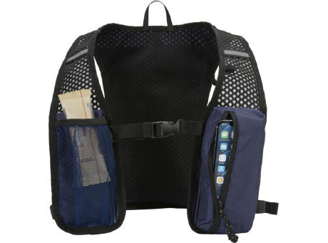 Chaleco de running de material reciclado con certificado GRS y mochila de hidratación de 5 L Varyon