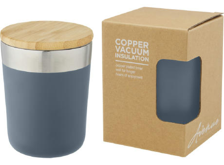 Vaso de 330 ml de acero inoxidable con aislamiento al vacío de cobre y tapa de bambú Lagan