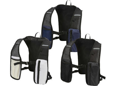 Chaleco de running de material reciclado con certificado GRS y mochila de hidratación de 5 L Varyon