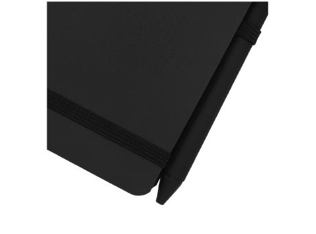 Libreta de tapa dura A6 de plástico procedente del océano con bolígrafo Thalaasa (tinta negra)