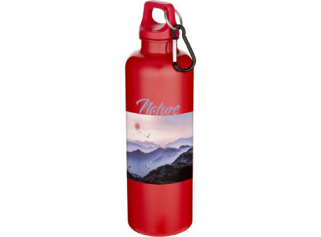 Botella de 750 ml con mosquetón en color liso de plástico reciclado con certificado RCS Oregon  