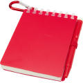 Set de libreta de tapa blanda y bolígrafo de exterior de material reciclado (tinta azul) Lig Mini