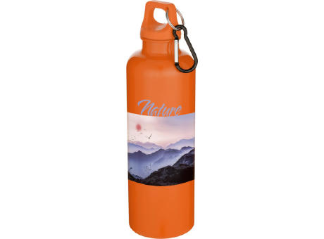 Botella de 750 ml con mosquetón en color liso de plástico reciclado con certificado RCS Oregon  