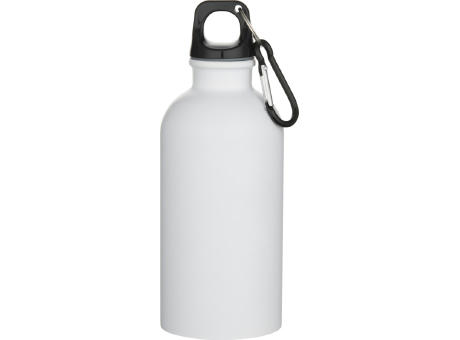 Botella de 400 ml de acero inoxidable mate con certificado RCS de una sola pared con mosquetón Oregon