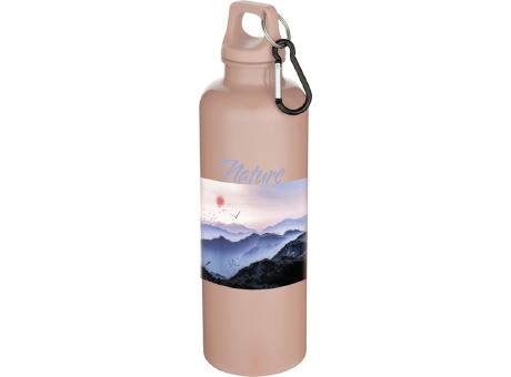Botella de 750 ml con mosquetón en color liso de plástico reciclado con certificado RCS Oregon  