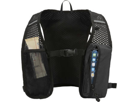 Chaleco de running de material reciclado con certificado GRS y mochila de hidratación de 5 L Varyon