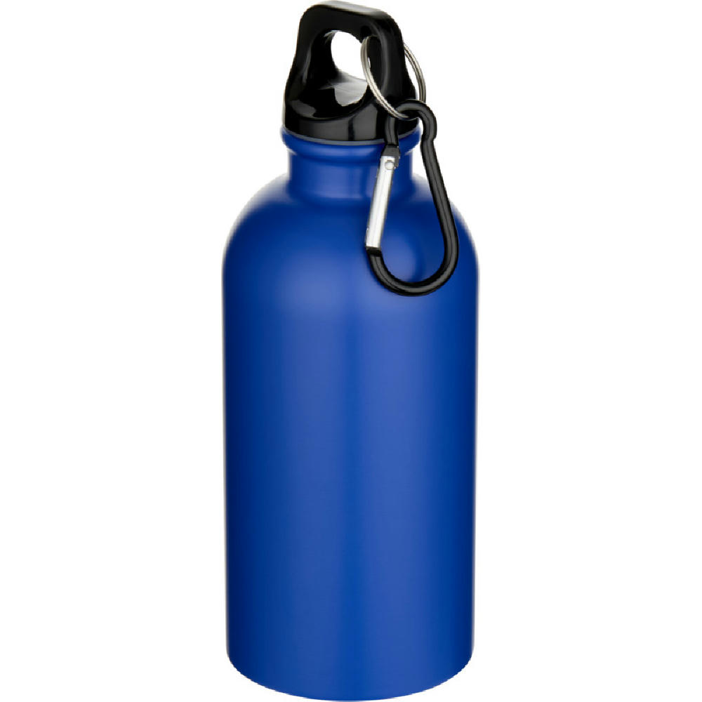 Botella de 400 ml de acero inoxidable mate con certificado RCS de una sola pared con mosquetón Oregon