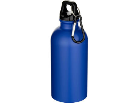 Botella de 400 ml de acero inoxidable mate con certificado RCS de una sola pared con mosquetón Oregon