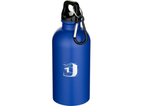 Botella de 400 ml de acero inoxidable mate con certificado RCS de una sola pared con mosquetón Oregon