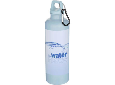 Botella de 750 ml con mosquetón en color liso de plástico reciclado con certificado RCS Oregon  