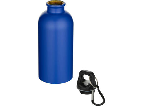 Botella de 400 ml de acero inoxidable mate con certificado RCS de una sola pared con mosquetón Oregon