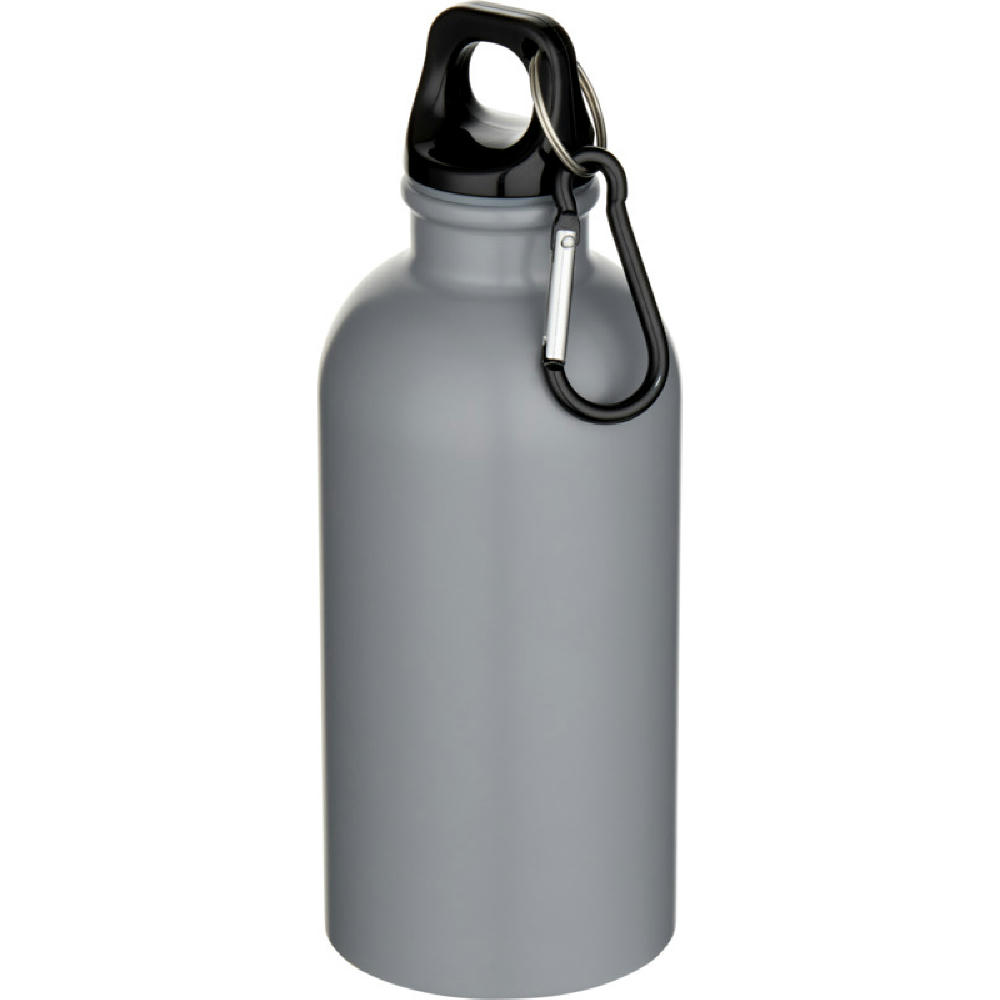 Botella de 400 ml de acero inoxidable mate con certificado RCS de una sola pared con mosquetón Oregon