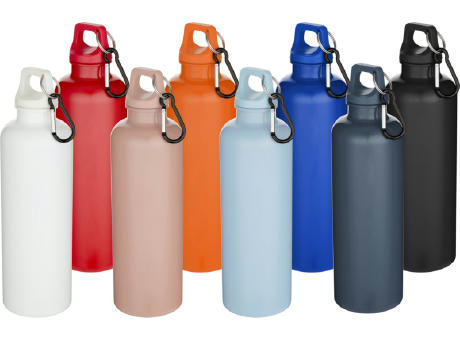 Botella de 750 ml con mosquetón en color liso de plástico reciclado con certificado RCS Oregon  