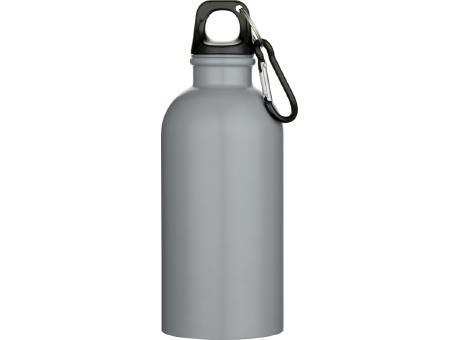 Botella de 400 ml de acero inoxidable mate con certificado RCS de una sola pared con mosquetón Oregon