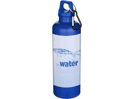 Botella de 750 ml con mosquetón en color liso de plástico reciclado con certificado RCS Oregon  
