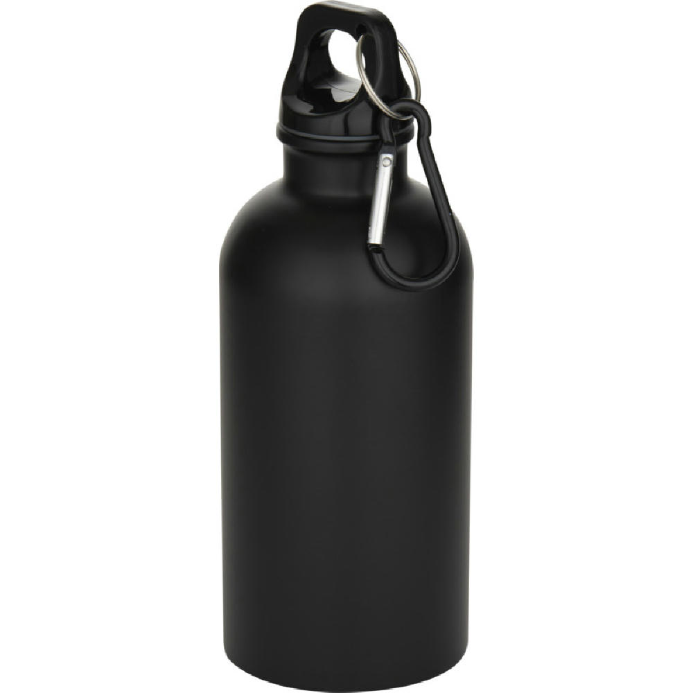 Botella de 400 ml de acero inoxidable mate con certificado RCS de una sola pared con mosquetón Oregon