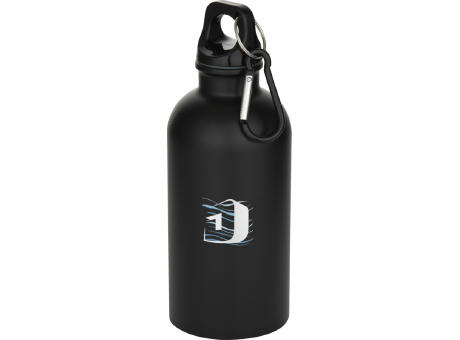 Botella de 400 ml de acero inoxidable mate con certificado RCS de una sola pared con mosquetón Oregon