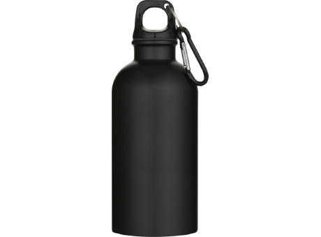 Botella de 400 ml de acero inoxidable mate con certificado RCS de una sola pared con mosquetón Oregon