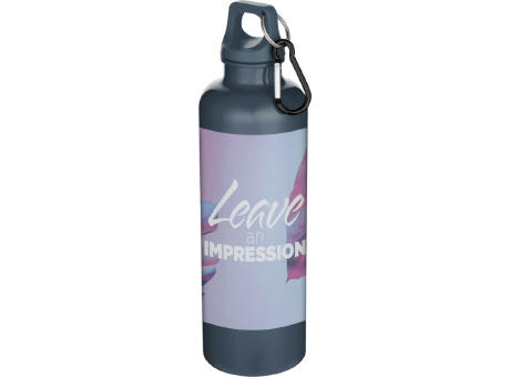 Botella de 750 ml con mosquetón en color liso de plástico reciclado con certificado RCS Oregon  