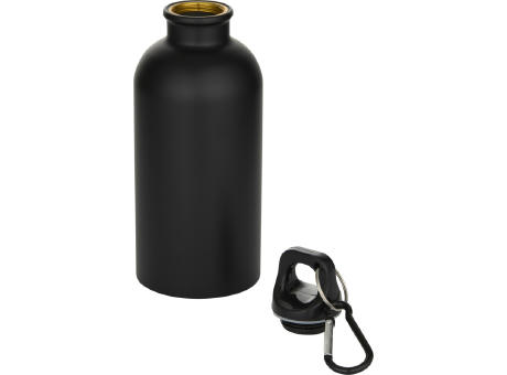 Botella de 400 ml de acero inoxidable mate con certificado RCS de una sola pared con mosquetón Oregon