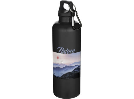 Botella de 750 ml con mosquetón en color liso de plástico reciclado con certificado RCS Oregon  