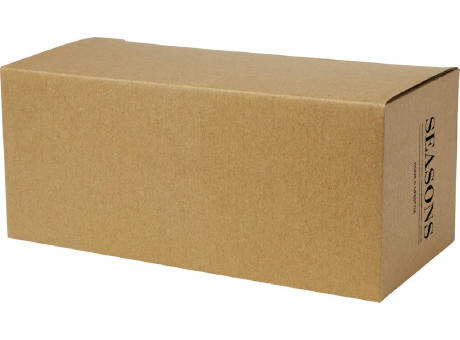Dos tazas de vidrio de doble pared de 250 ml con posavasos de bambú Manti 