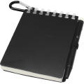 Set de libreta de tapa blanda y bolígrafo de exterior de material reciclado (tinta azul) Lig Mini