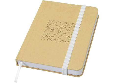 Libreta de tapa dura A6 de material reciclado con páginas lisas Reed