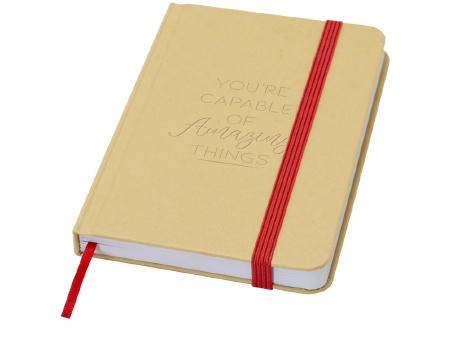 Libreta de tapa dura A6 de material reciclado con páginas lisas Reed