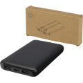 Batería externa de plástico reciclado de 10 000 mAh y 10 W con 2 cables integrados Adhil